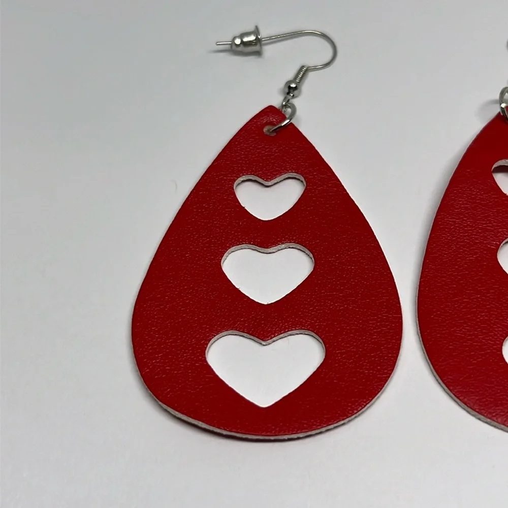 Earrings valentines dangle cute statement mom‎ daughter gift grandma hearts